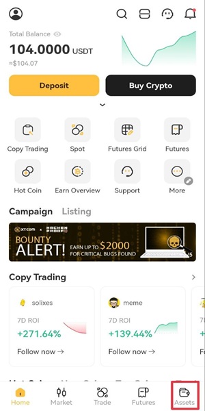 مراجعه به بخش دارایی ها (Assets)