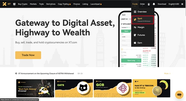 واریز و برداشت در صرافی ایکس تی