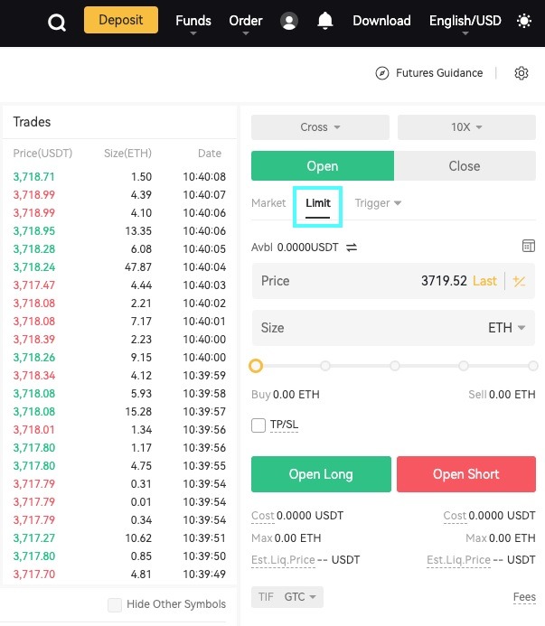 انواع سفارش در فیوچرز صرافی ایکس تی