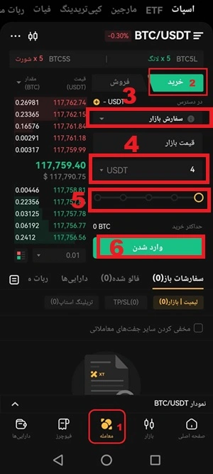 خرید بیت کوین در XT