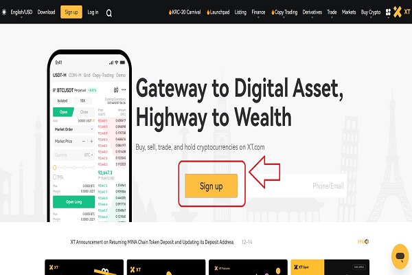 آموزش ثبت نام در صرافی ایکس تی